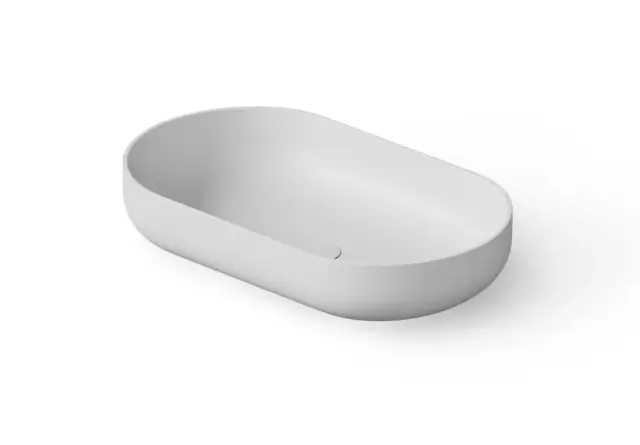 Dea Design Раковина чаша 58x34x12h см, Solid Surface, цвет: white DD9104 580 18