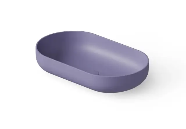 Dea Design Раковина чаша 58x34x12h см, Solid Surface, цвет: lilac DD9104 580 14