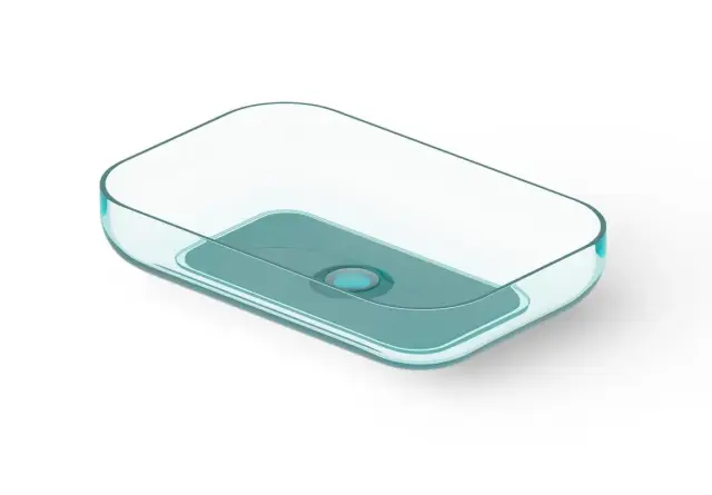 Dea Design Раковина чаша 58x38x12h см, Glasstech, цвет: lake water blue DD9103 580 R8