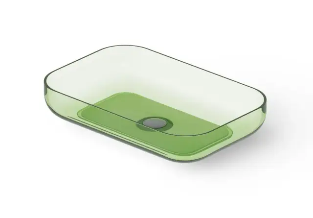 Dea Design Раковина чаша 58x38x12h см, Glasstech, цвет: emerald DD9103 580 R3