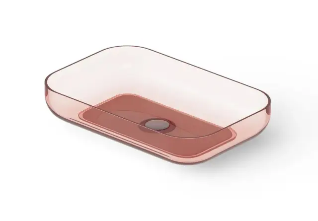 Dea Design Раковина чаша 58x38x12h см, Glasstech, цвет: pomegranate DD9103 580 R5