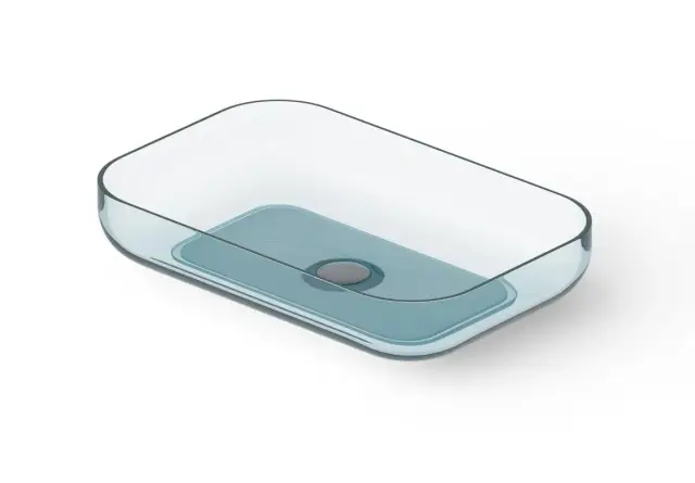 Dea Design Раковина чаша 58x38x12h см, Glasstech, цвет: dark blue DD9103 580 R11