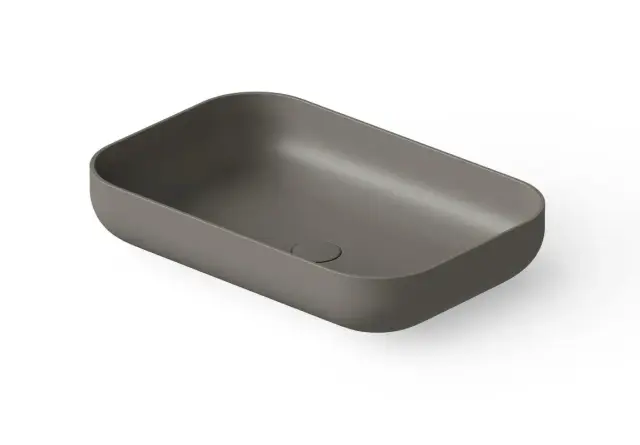 Dea Design Раковина чаша 58x38x12h см, Solid Surface, цвет: grey DD9103 580 3