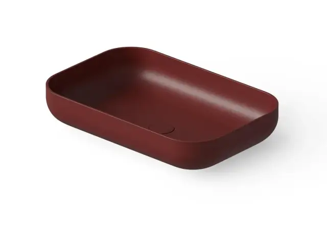 Dea Design Раковина чаша 58x38x12h см, Solid Surface, цвет: red wine DD9103 580 17