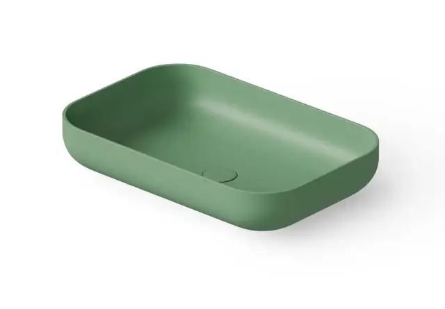 Dea Design Раковина чаша 58x38x12h см, Solid Surface, цвет: mint DD9103 580 12
