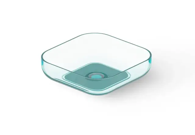 Dea Design Раковина чаша 40x40x12h см, Glasstech, цвет: lake water blue DD9102 400 R8