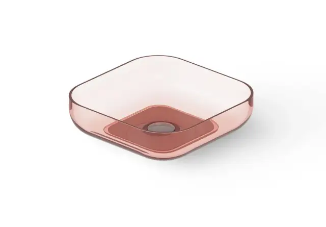 Dea Design Раковина чаша 40x40x12h см, Glasstech, цвет: pomegranate DD9102 400 R5