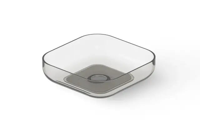 Dea Design Раковина чаша 40x40x12h см, Glasstech, цвет: smoky black DD9102 400 R4