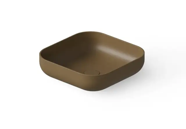 Dea Design Раковина чаша 40x40x12h см, Solid Surface, цвет: dark camel DD9102 400 1