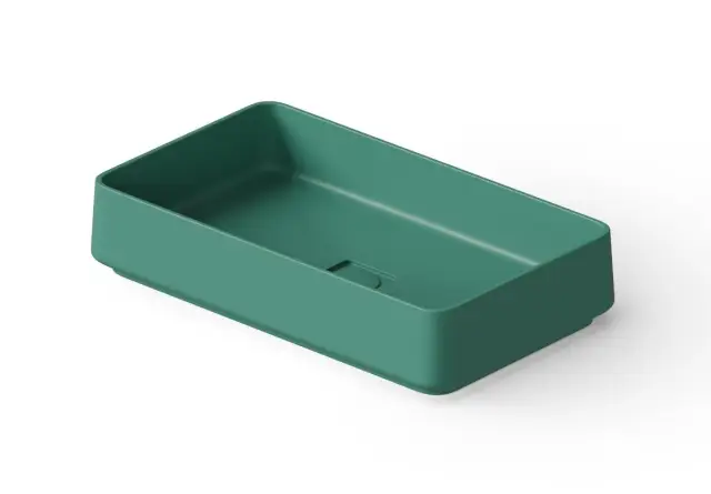 Dea Design Раковина чаша 58x34x12h см, Solid Surface, цвет: green DD9100 580 10