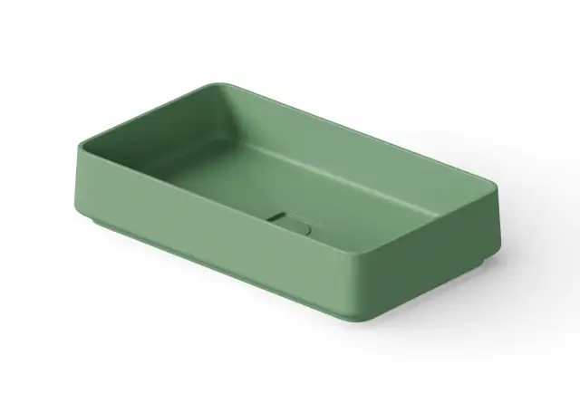 Dea Design Раковина чаша 58x34x12h см, Solid Surface, цвет: mint DD9100 580 12