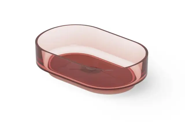 Dea Design Раковина чаша 56x36x15h см, Glasstech, цвет: pomegranate DD9097 560 R5