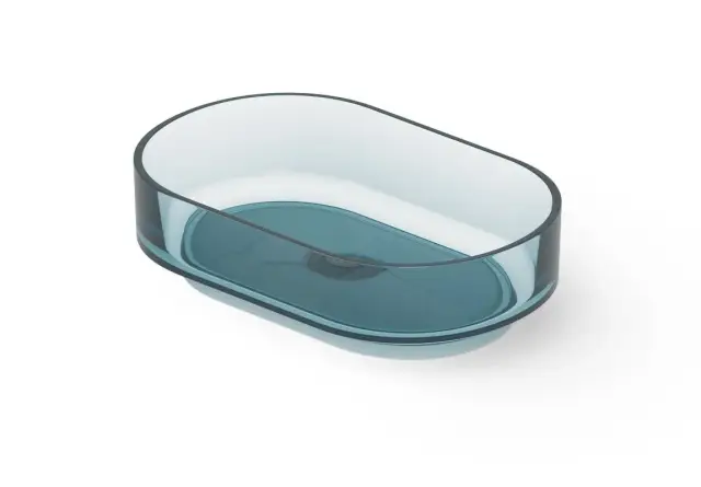 Dea Design Раковина чаша 56x36x15h см, Glasstech, цвет: dark blue DD9097 560 R11