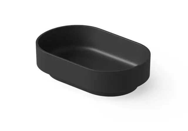Dea Design Раковина чаша 56x36x15h см, Solid Surface, цвет: black DD9097 560 16