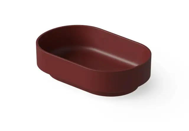 Dea Design Раковина чаша 56x36x15h см, Solid Surface, цвет: red wine DD9097 560 17