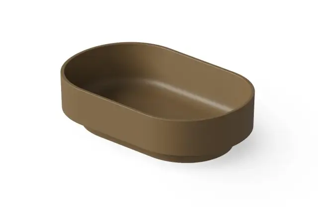 Dea Design Раковина чаша 56x36x15h см, Solid Surface, цвет: dark camel DD9097 560 1