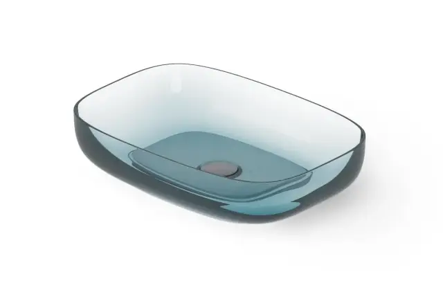 Dea Design Раковина чаша 55x38x12h см, Glasstech, цвет: dark blue DD9094 550 R11