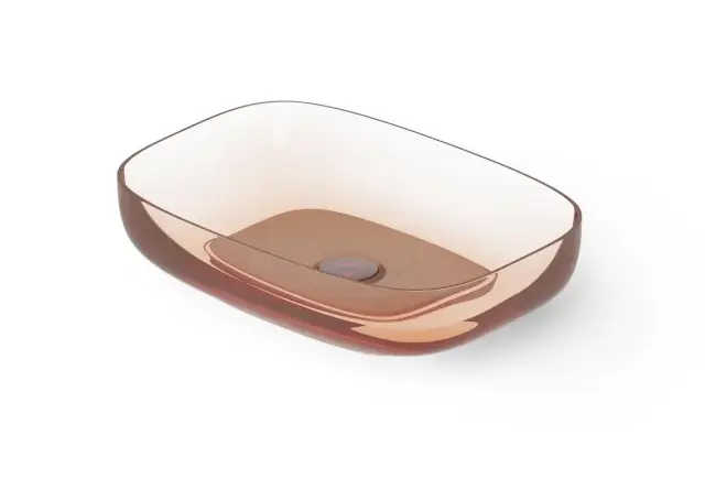 Dea Design Раковина чаша 55x38x12h см, Glasstech, цвет: brown copper DD9094 550 R9