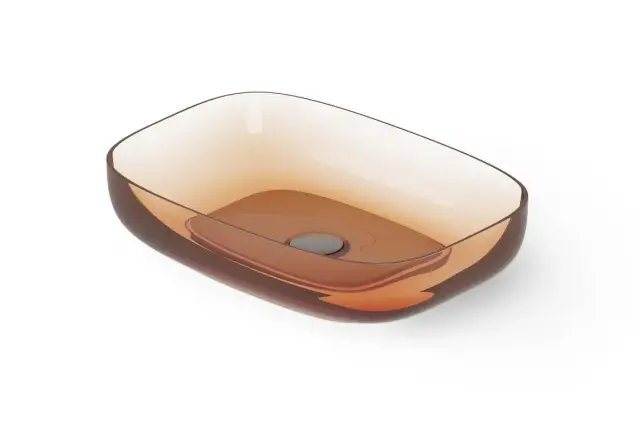 Dea Design Раковина чаша 55x38x12h см, Glasstech, цвет: sunset DD9094 550 R1
