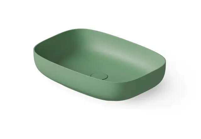 Dea Design Раковина чаша 55x38x12h см, Solid Surface, цвет: mint DD9094 550 12