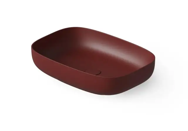 Dea Design Раковина чаша 55x38x12h см, Solid Surface, цвет: red wine DD9094 550 17