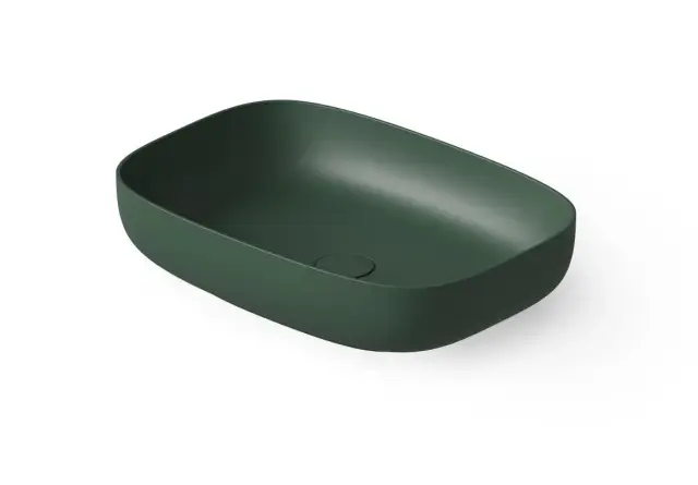 Dea Design Раковина чаша 55x38x12h см, Solid Surface, цвет: dark green DD9094 550 11