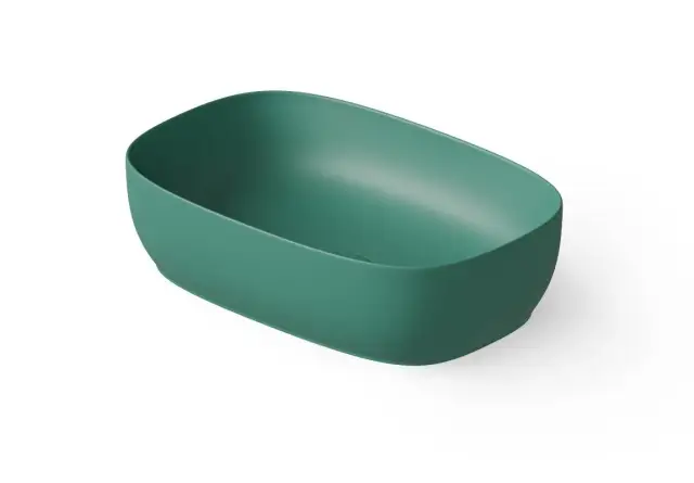 Dea Design Раковина чаша 55x36x14h см, Solid Surface, цвет: green DD9092 550 10