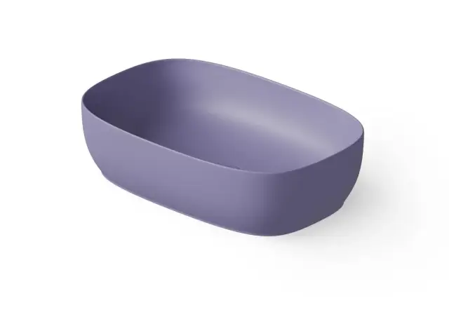 Dea Design Раковина чаша 55x36x14h см, Solid Surface, цвет: lilac DD9092 550 14