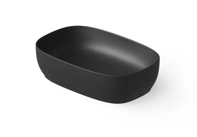 Dea Design Раковина чаша 55x36x14h см, Solid Surface, цвет: black DD9092 550 16