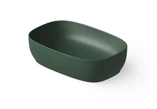 Dea Design Раковина чаша 55x36x14h см, Solid Surface, цвет: dark green DD9092 550 11