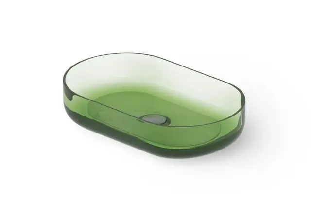 Dea Design Раковина чаша 55x34x12h см, Glasstech, цвет: emerald DD9091 550 R3