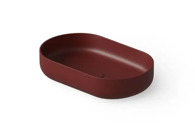 Dea Design Раковина чаша 55x34x12h см, Solid Surface, цвет: red wine DD9091 550 17