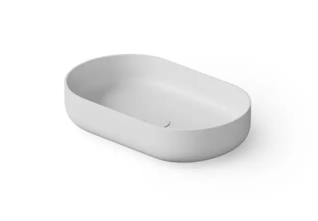 Dea Design Раковина чаша 55x34x12h см, Solid Surface, цвет: white DD9091 550 18