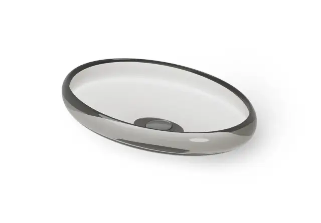 Dea Design Раковина чаша 60x40x11,2h см, Glasstech, цвет: smoky black DD9088 600 R4