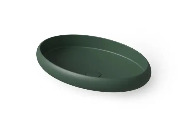 Dea Design Раковина чаша 60x40x11,2h см, Solid Surface, цвет: dark green DD9088 600 11