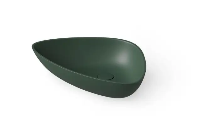 Dea Design Раковина чаша 58,5x39x13h см, Solid Surface, цвет: dark green DD9086 585 11