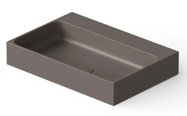 Dea Design Раковина чаша двойная 41x41x10,5h см, Solid Surface, цвет: grey brown DD9083 410 6