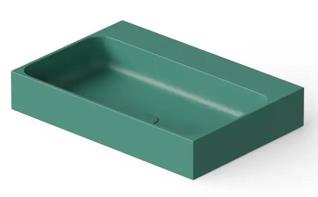 Dea Design Раковина чаша двойная 41x41x10,5h см, Solid Surface, цвет: green DD9083 410 10