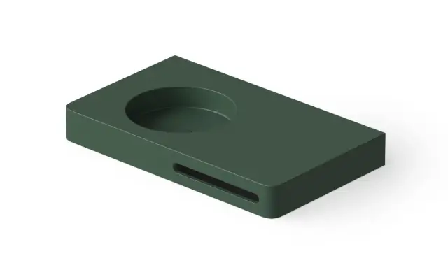 Dea Design Раковина накладная 80x48x10h см, Solid Surface, цвет: dark green DD9080 800 11