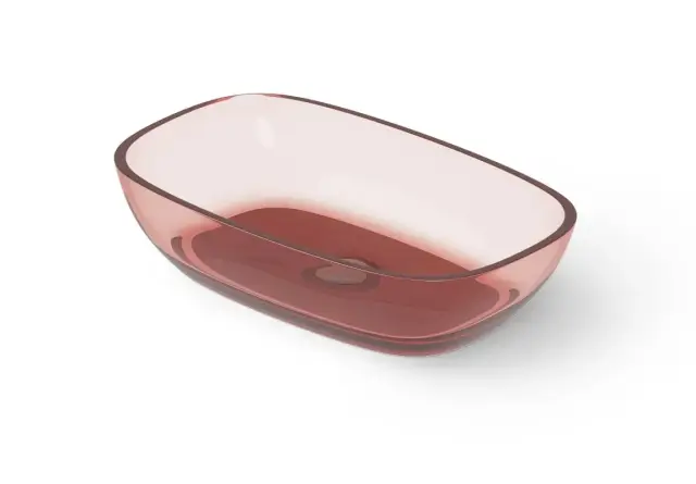 Dea Design Раковина чаша 60x36x14h см, Glasstech, цвет: pomegranate DD9079 600 R5