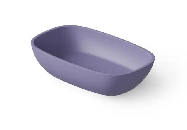 Dea Design Раковина чаша 60x36x14h см, Solid Surface, цвет: lilac DD9079 600 14