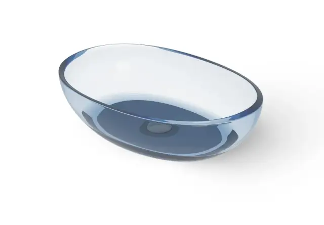 Dea Design Раковина чаша 60x40x15,5h см, Glasstech, цвет: royal blue DD9077 600 R7