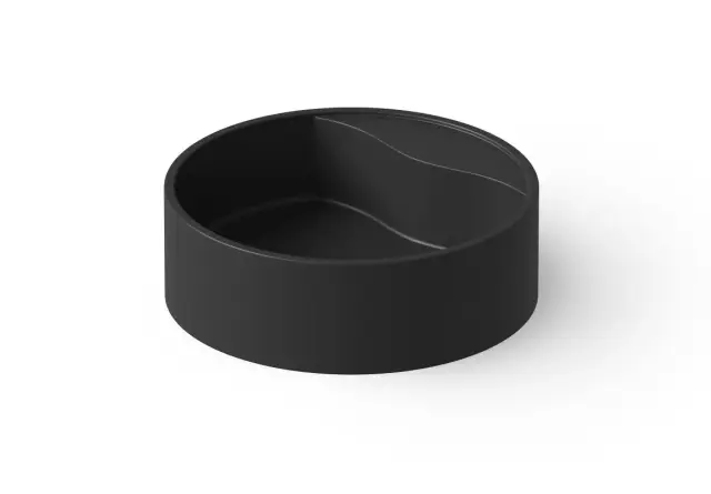 Dea Design Раковина чаша d45x14,5h см, Solid Surface, цвет: black DD9062 450 16