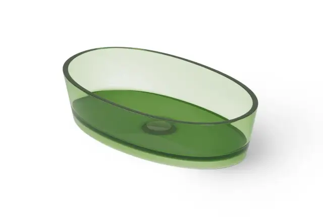 Dea Design Раковина чаша 60x35x14h см, Glasstech, цвет: emerald DD9036 600 R3
