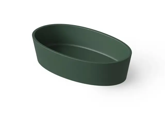 Dea Design Раковина чаша 60x35x14h см, Solid Surface, цвет: dark green DD9036 600 11