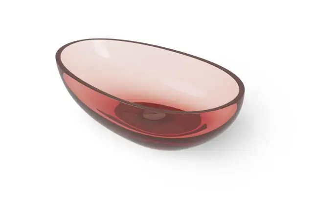 Dea Design Раковина чаша 60x36x15,8h см, Glasstech, цвет: pomegranate DD9035 600 R5