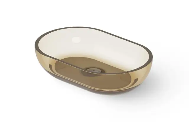 Dea Design Раковина чаша 58x38x14h см, Glasstech, цвет: classic green DD9034 580 R6