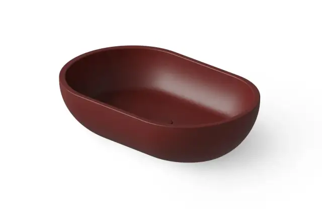 Dea Design Раковина чаша 58x38x14h см, Solid Surface, цвет: red wine DD9034 580 17