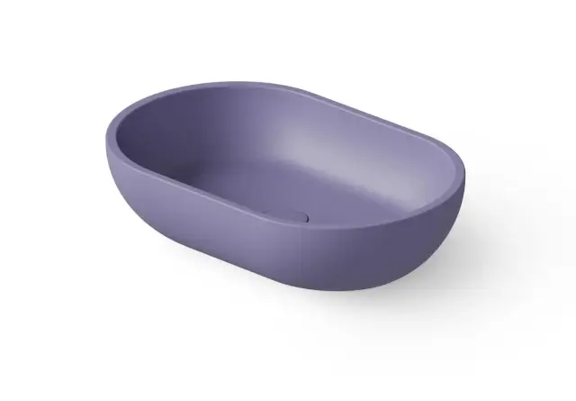 Dea Design Раковина чаша 58x38x14h см, Solid Surface, цвет: lilac DD9034 580 14