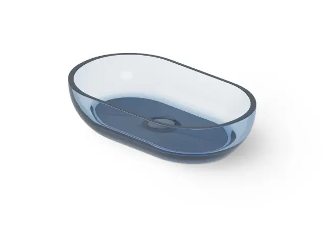 Dea Design Раковина чаша 55x32x13h см, Glasstech, цвет: royal blue DD9033 550 R7